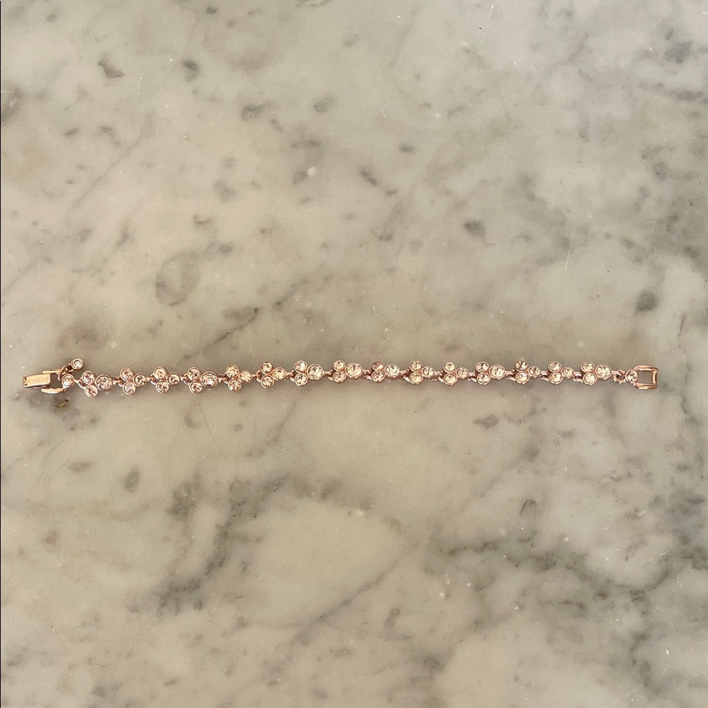 GIVENCHY Rose Gold Tennis Bracelet with Clear Crystals - Picture 4 of 16